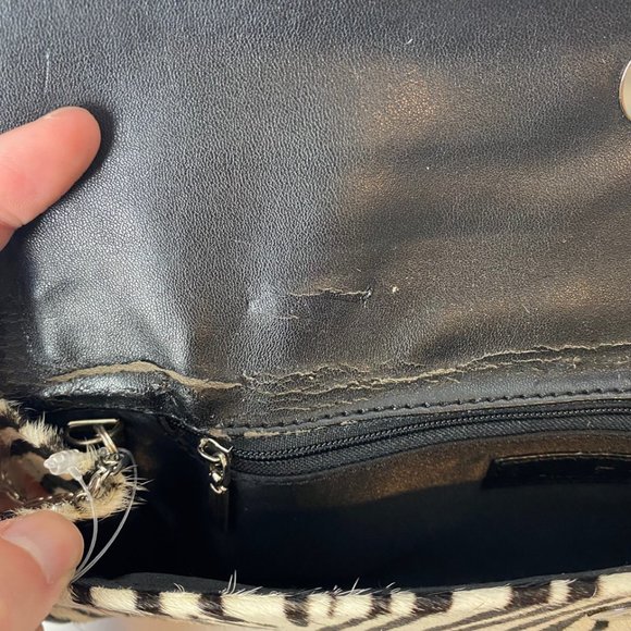 Aldo Faux Zebra Hair Clutch Purse - Picture 5 of 6